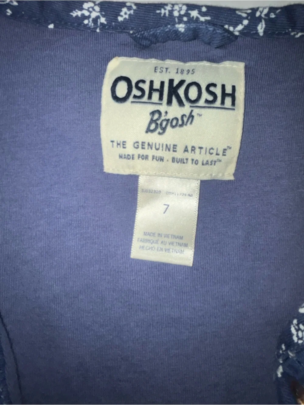 OshKosh Bgosh navy quilted